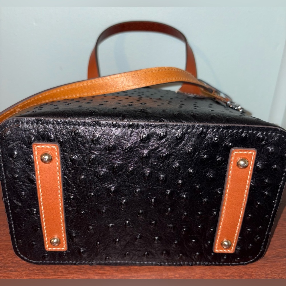 NWT Dooney & Bourke Ostrich Darla Shopper Tote - Picture 7 of 9